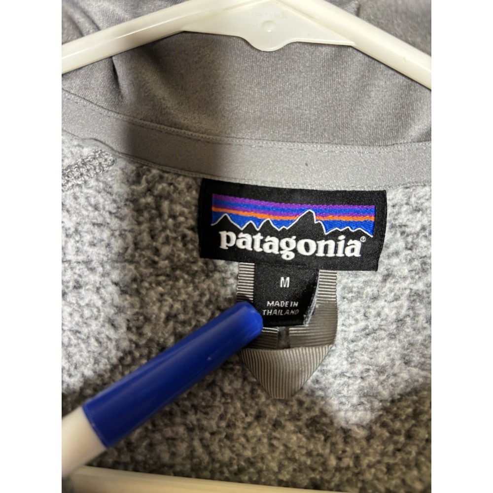 Patagonia Women's Medium ‎ 1/4 Zip Fleece Jacket Gray Sorority Embroidered K/D - Picture 3 of 11